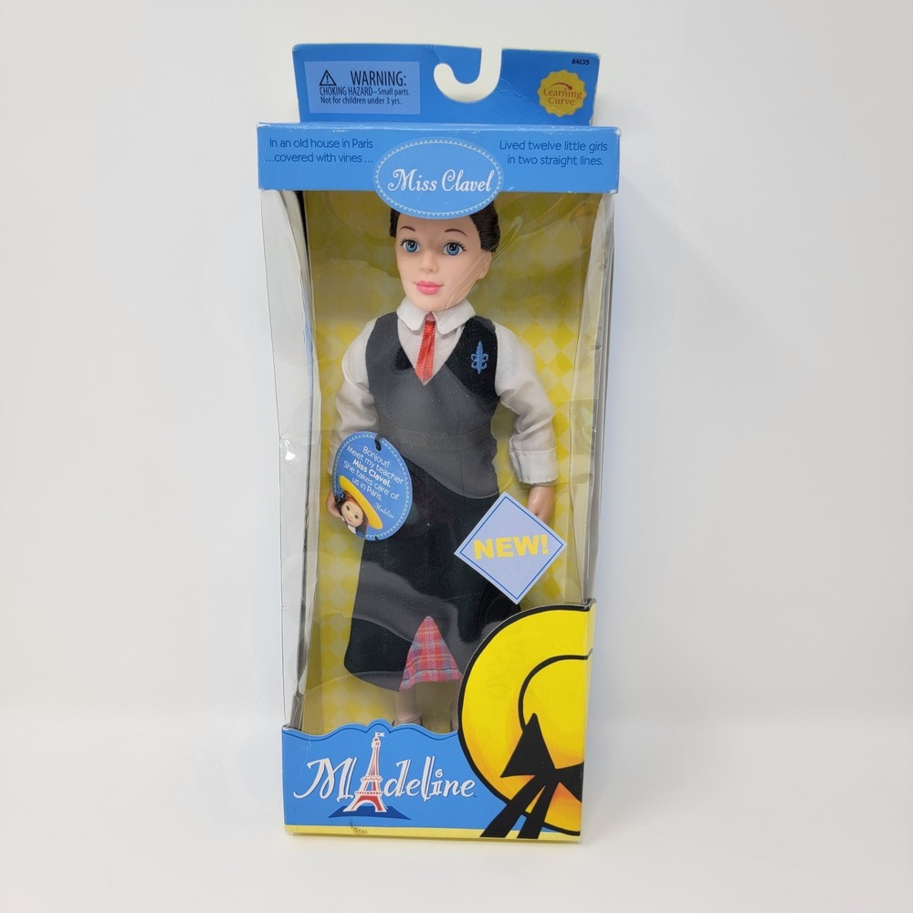 NIB Madeline Paris Teacher Miss Clavel 10" Poseable Doll 2003 Learning Curve